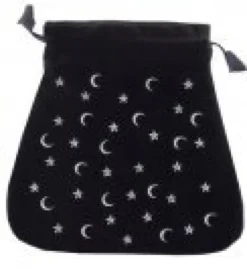 Borsetta per Tarocchi in Velluto - Luna e Stelle