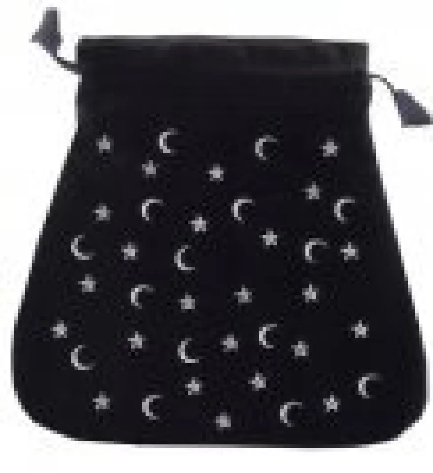Borsetta per Tarocchi in Velluto - Luna e Stelle