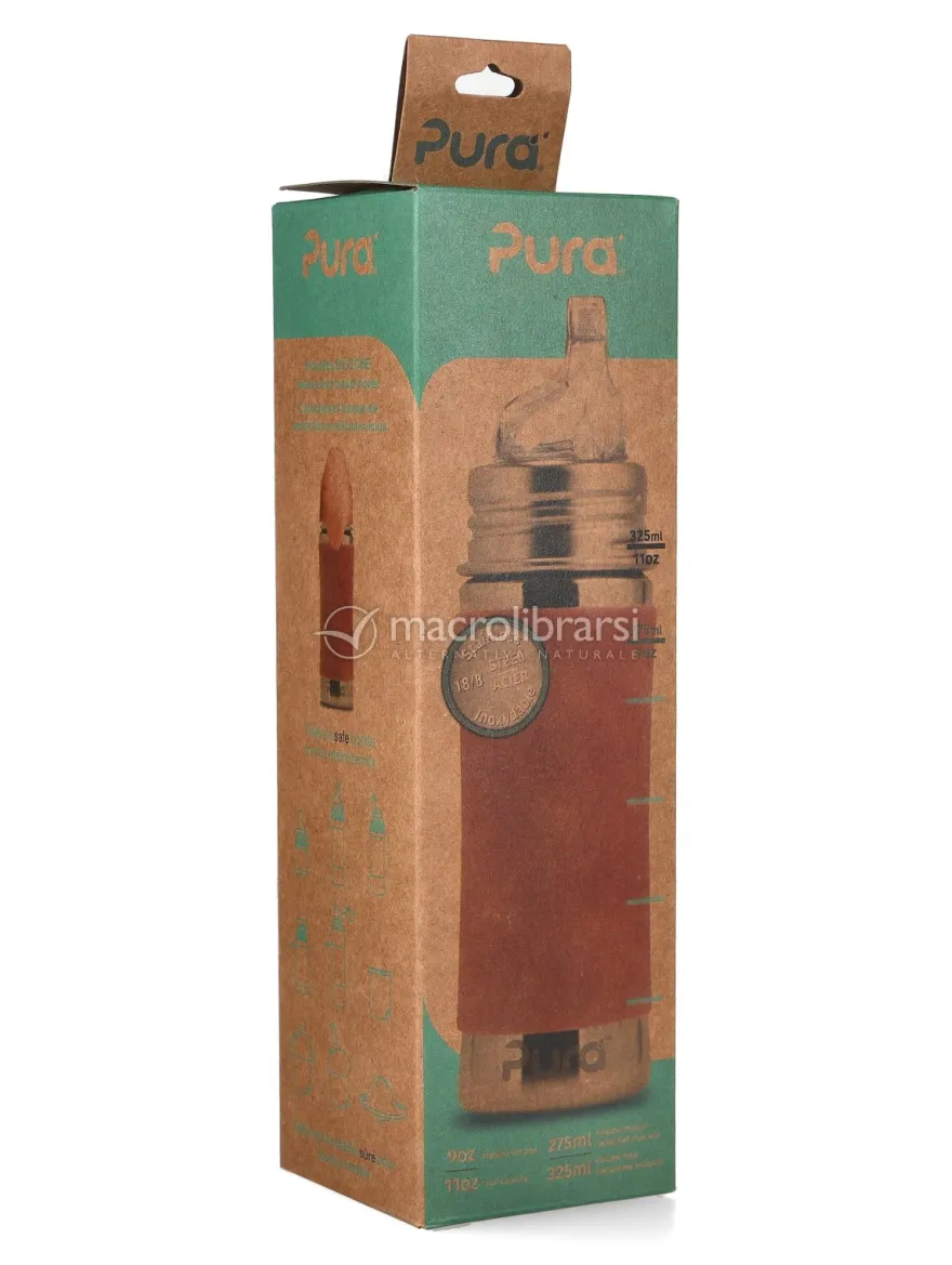 Bottiglia in Acciaio con Beccuccio in Silicone - 325 ml - Rosa