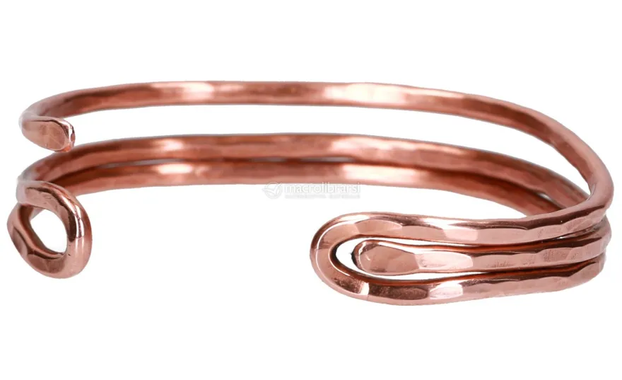 Bracciale Artigianale "Menelao" in Rame Battuto