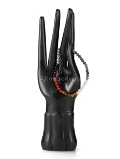 Bracciale 7 Chakra con Gancino - Gemme 4mm