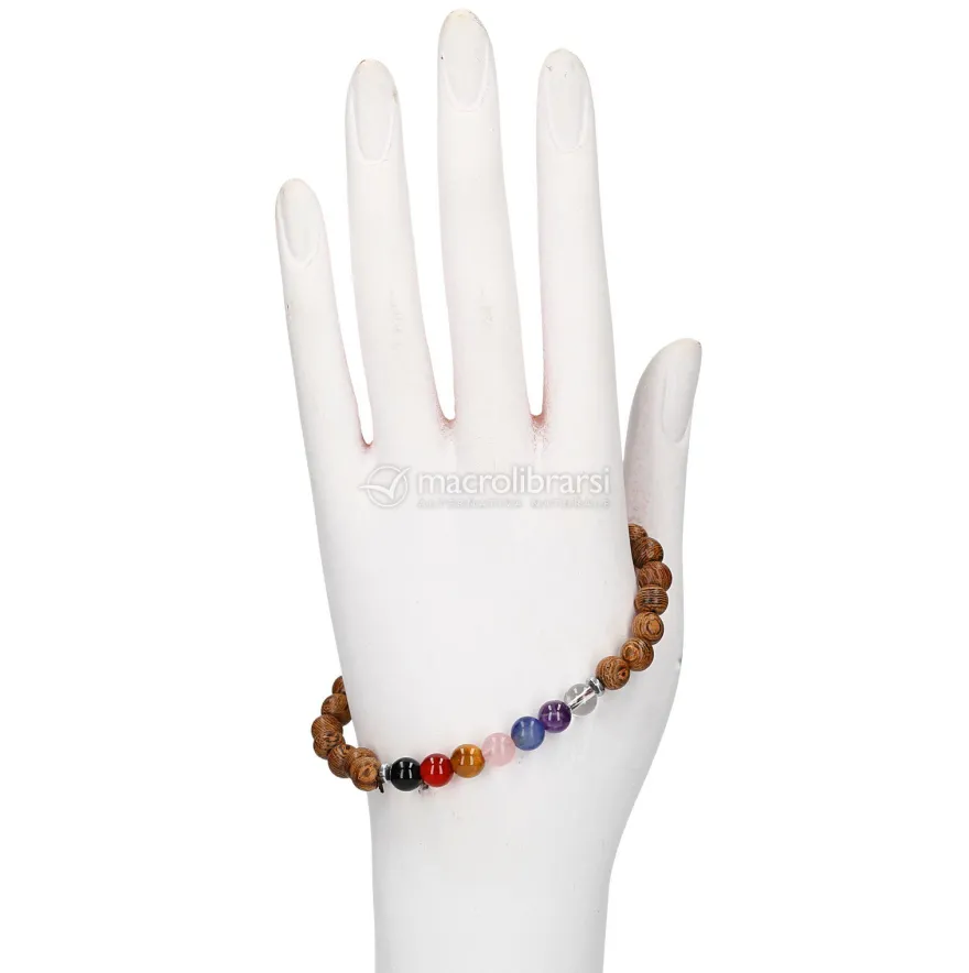 Bracciale Chakra con Sfere in Legno