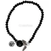 Bracciale con Cristalli Piccoli e Onice Nera