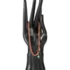 Bracciale in Rame con Catena Fine e Perla di Malachite