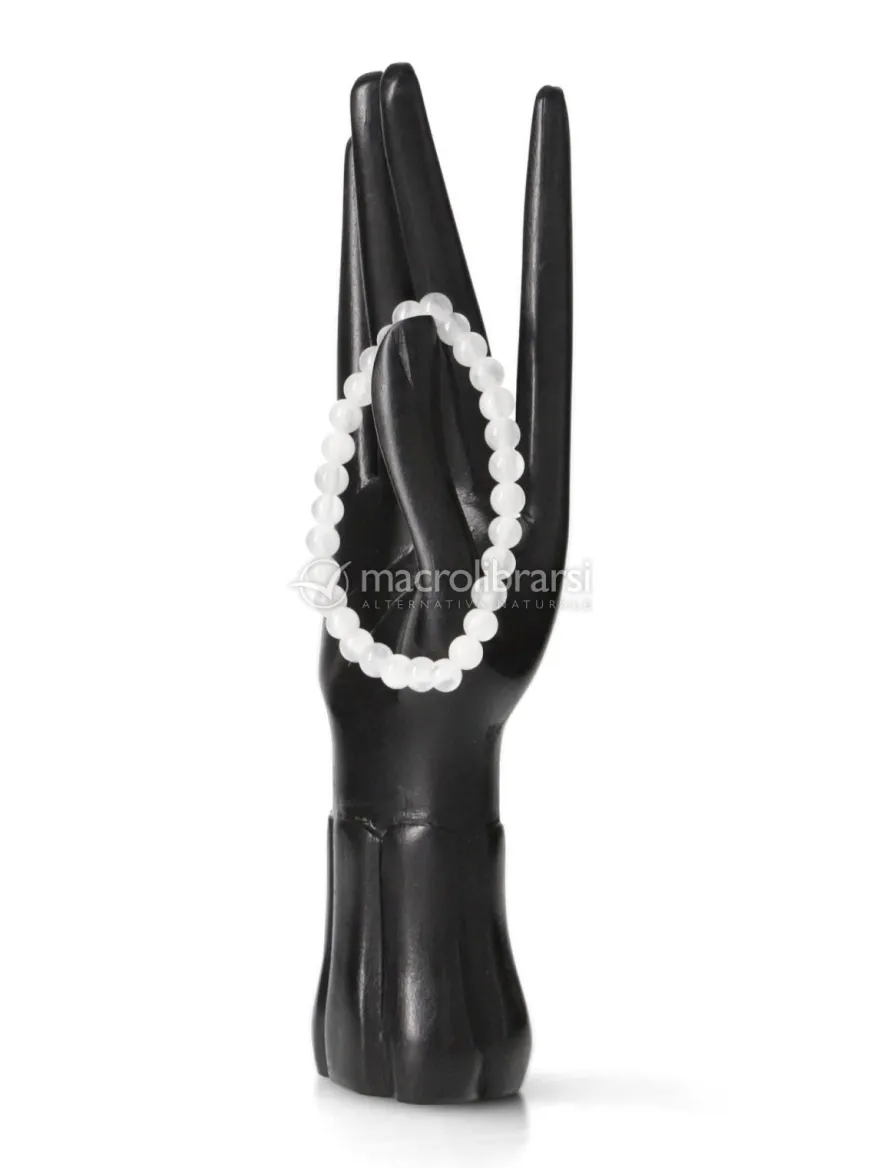 Bracciale Sfera Pietre 6 mm - Selenite