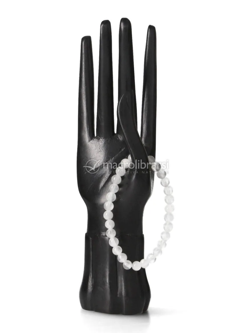 Bracciale Sfera Pietre 6 mm - Selenite