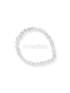 Bracciale Sfera Pietre 6 mm - Selenite
