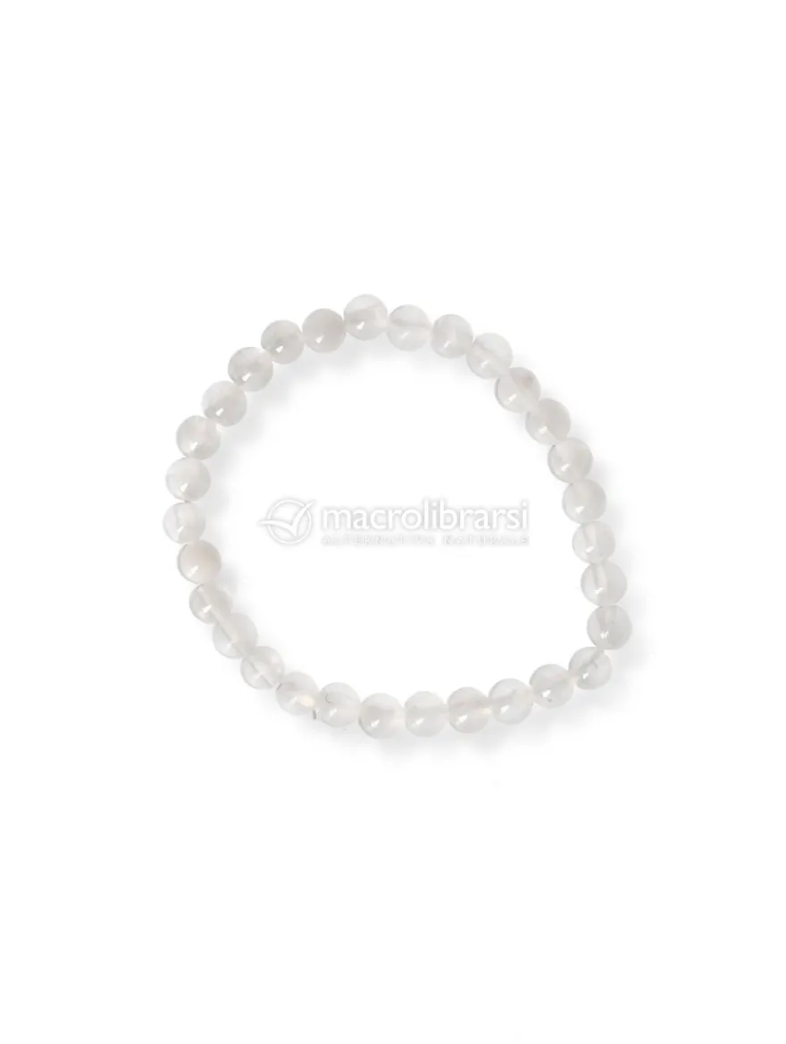 Bracciale Sfera Pietre 6 mm - Selenite