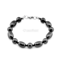 Braccialetto Sabrina in Shungite con Sfere e Ovali - Piccolo