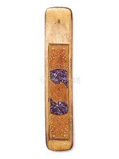 Brucia Incenso in Legno per Incensi in Stick - Healing Hands con Ametista