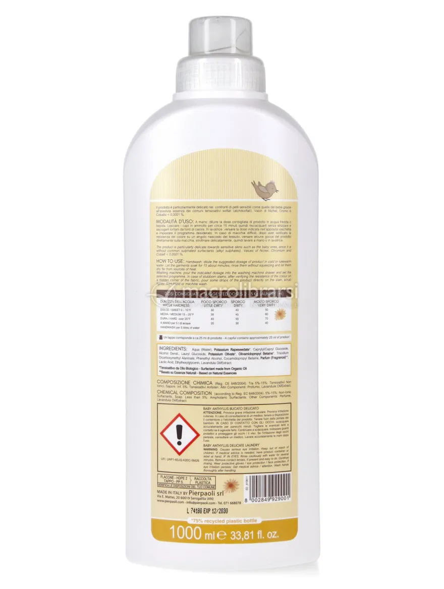 Bucato Delicato a Mano e Lavatrice Baby Anthyllis