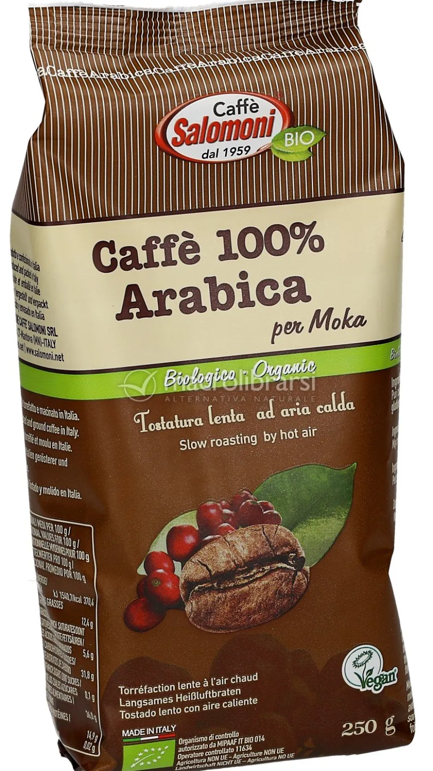 Caffè Arabica Macinato per Moka Bio