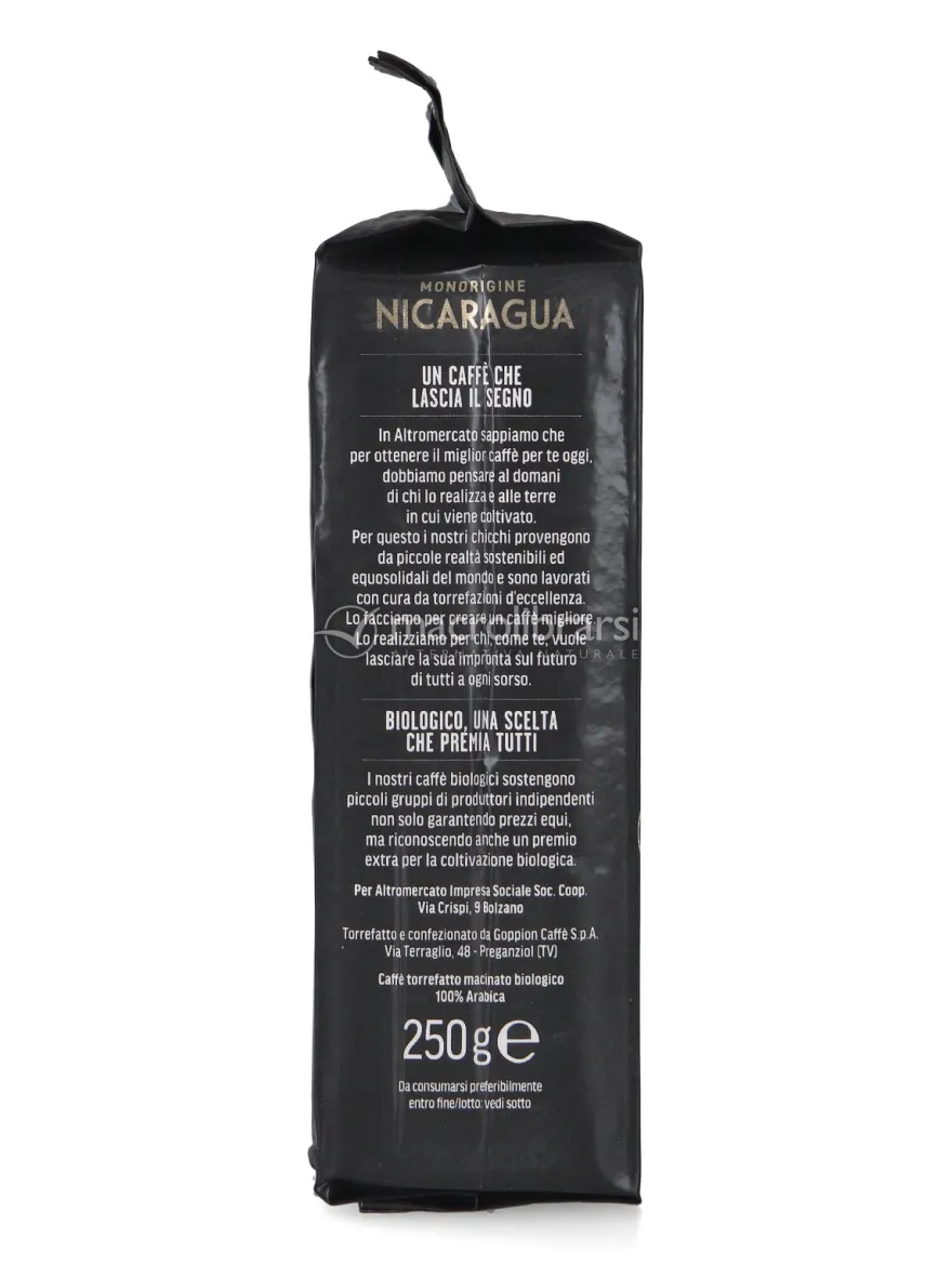Caffè 100% Arabica Monorigine Nicaragua Bio