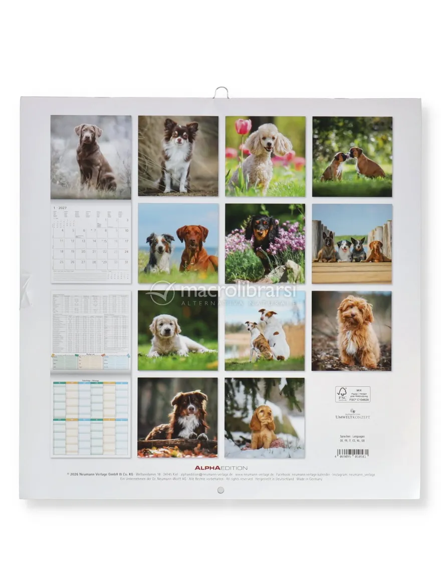 Calendario da Parete Cani 2027