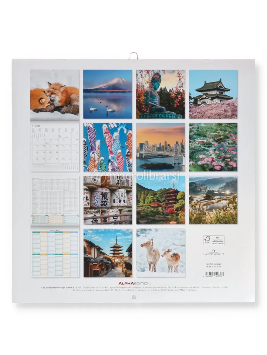 Calendario da Parete Giappone 2027