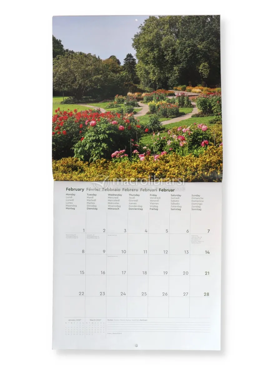 Calendario da Parete Giardini del Mondo 2027