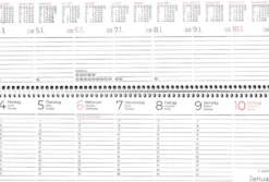 Calendario da Tavolo Settimanale Zettler Rosso 2027