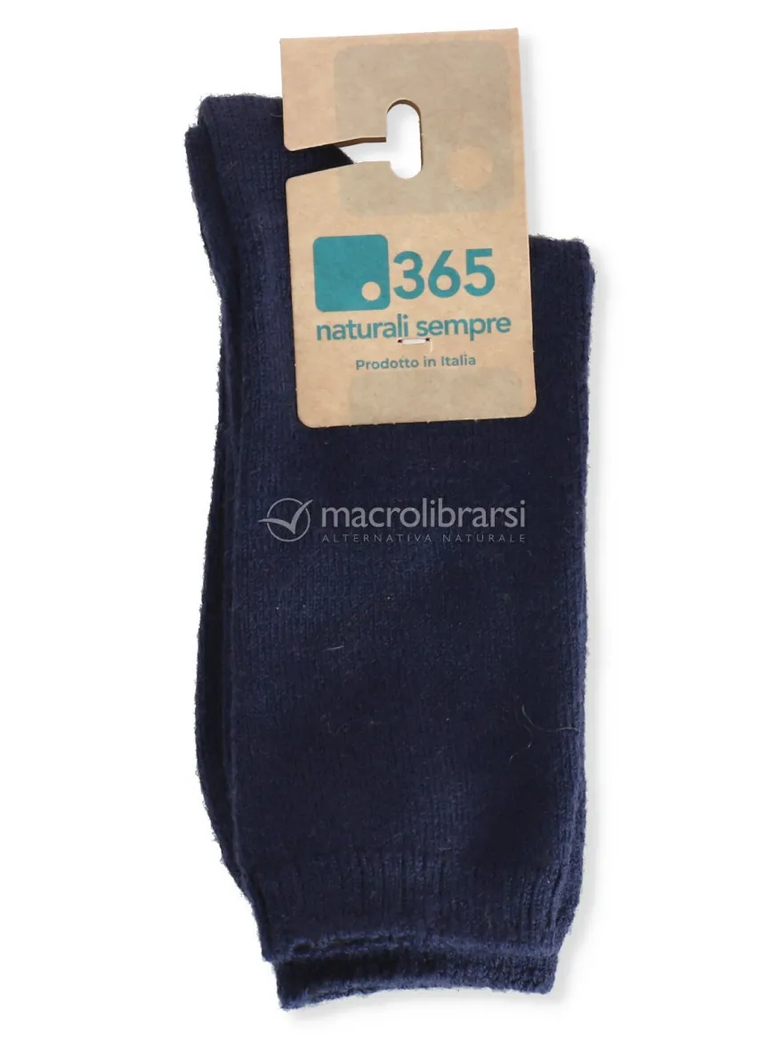 Calzini Lisci in Lana Merinos "Wooly" - Blu - Taglia 39/42