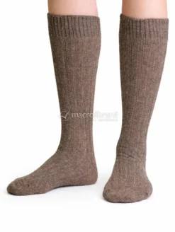 Calzini Uomo a Costa in Cotone e Lino - Moka - Taglia 39/42