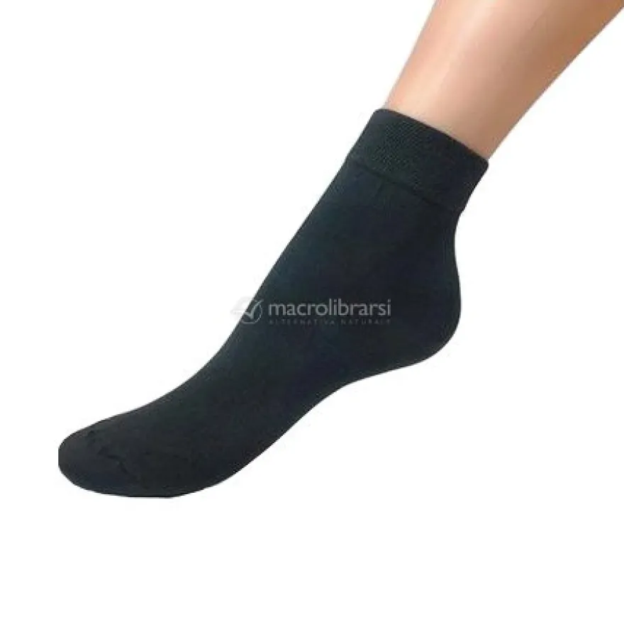 Calzino Girocaviglia Uomo in Fibra di Eucalipto - Nero