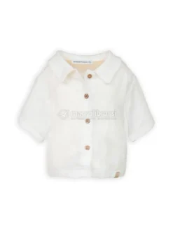 Camicia Bimbo a Maniche Corte - Offwhite - 3m
