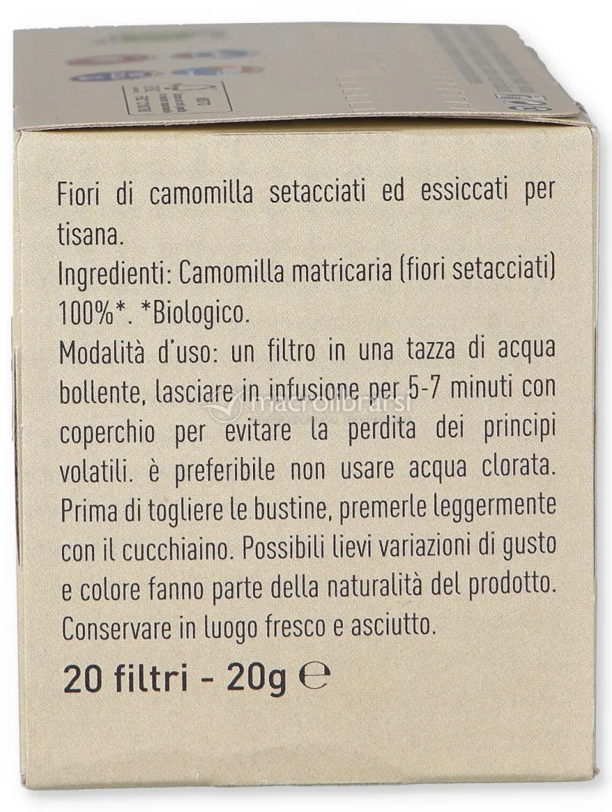 Camomilla in Filtri Bio