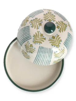 Campana per Formaggio in Gres con Piattino Orientale - Blu