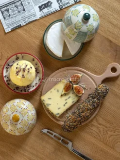 Campana per Formaggio in Gres con Piattino Orientale - Blu