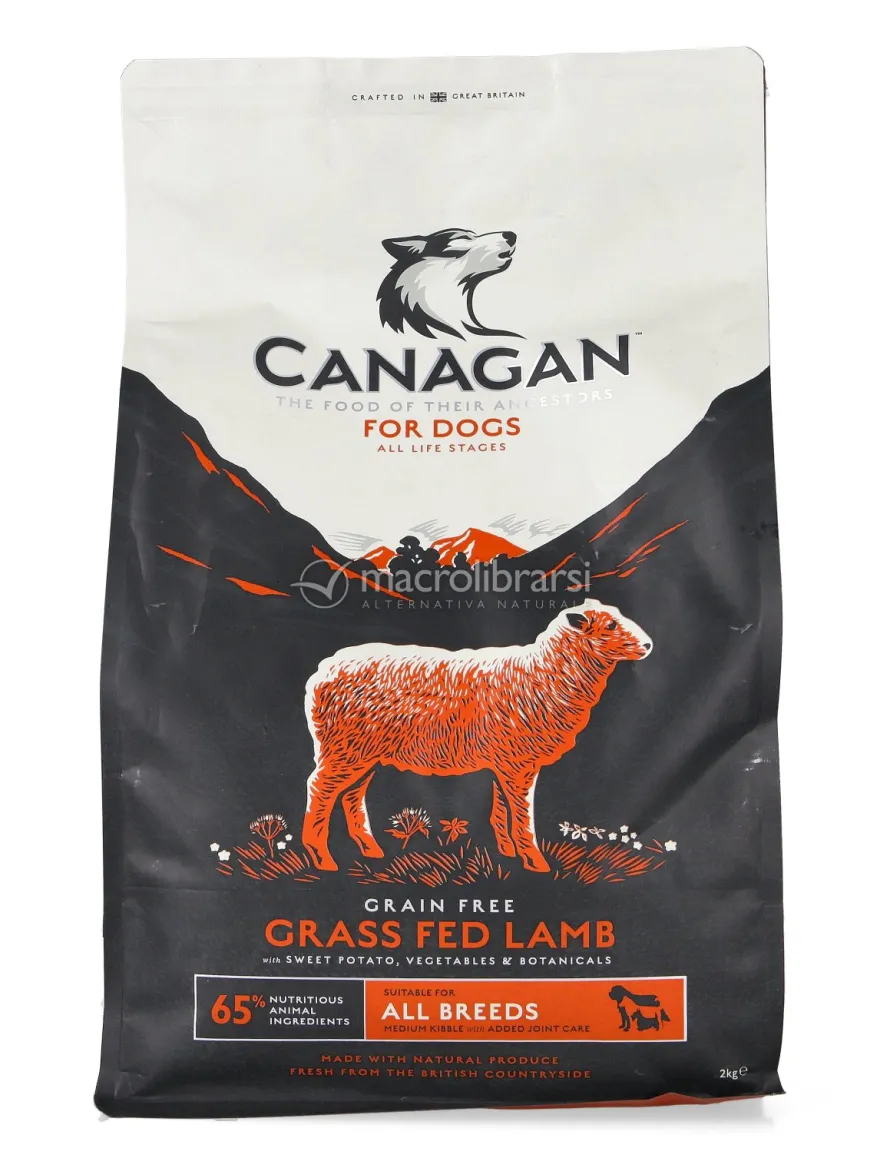 Canagan Grass Fed Lamb Crocchette Agnello per Cani - 2 kg