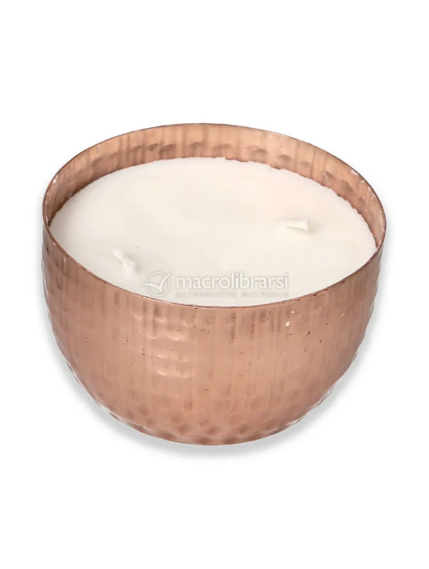 Candela con 2 Stoppini in Vaso Rame - Aqua Oud - Pitta