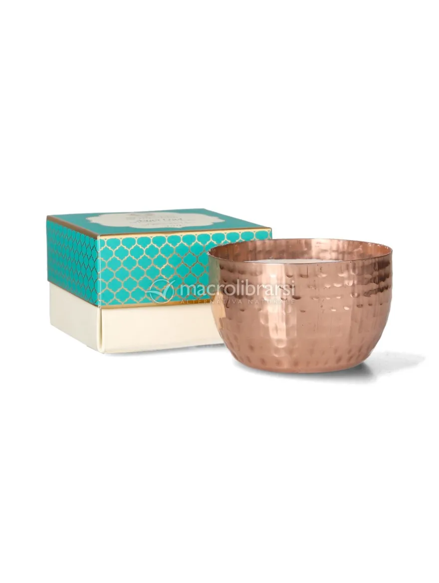 Candela con 2 Stoppini in Vaso Rame - Aqua Oud - Pitta