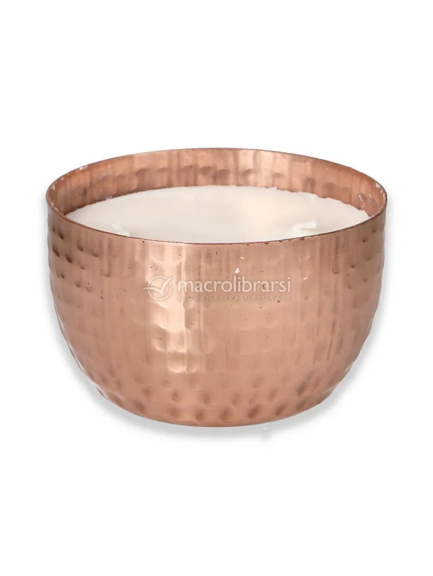 Candela con 2 Stoppini in Vaso Rame - Aqua Oud - Pitta