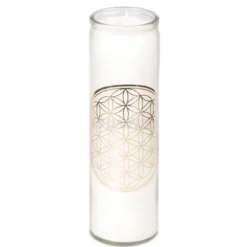 Candela Fiore della Vita - Stearina in Vetro