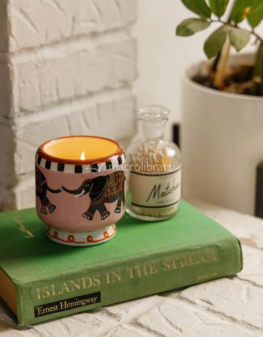 Candela in Ceramica "A Dopo" Elephant - Tabacco e Vaniglia
