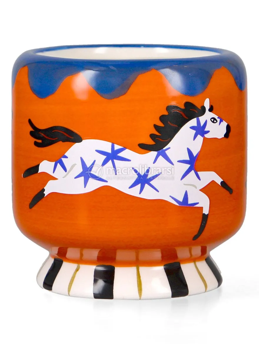 Candela in Ceramica "A Dopo" Horse - Sienna Sunset