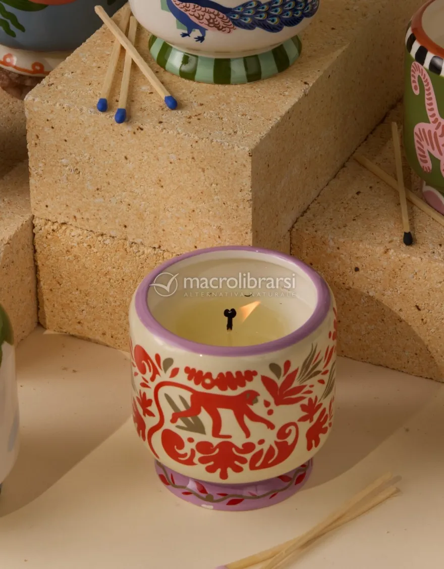 Candela in Ceramica "A Dopo" Jungle - Cocco e Ambra