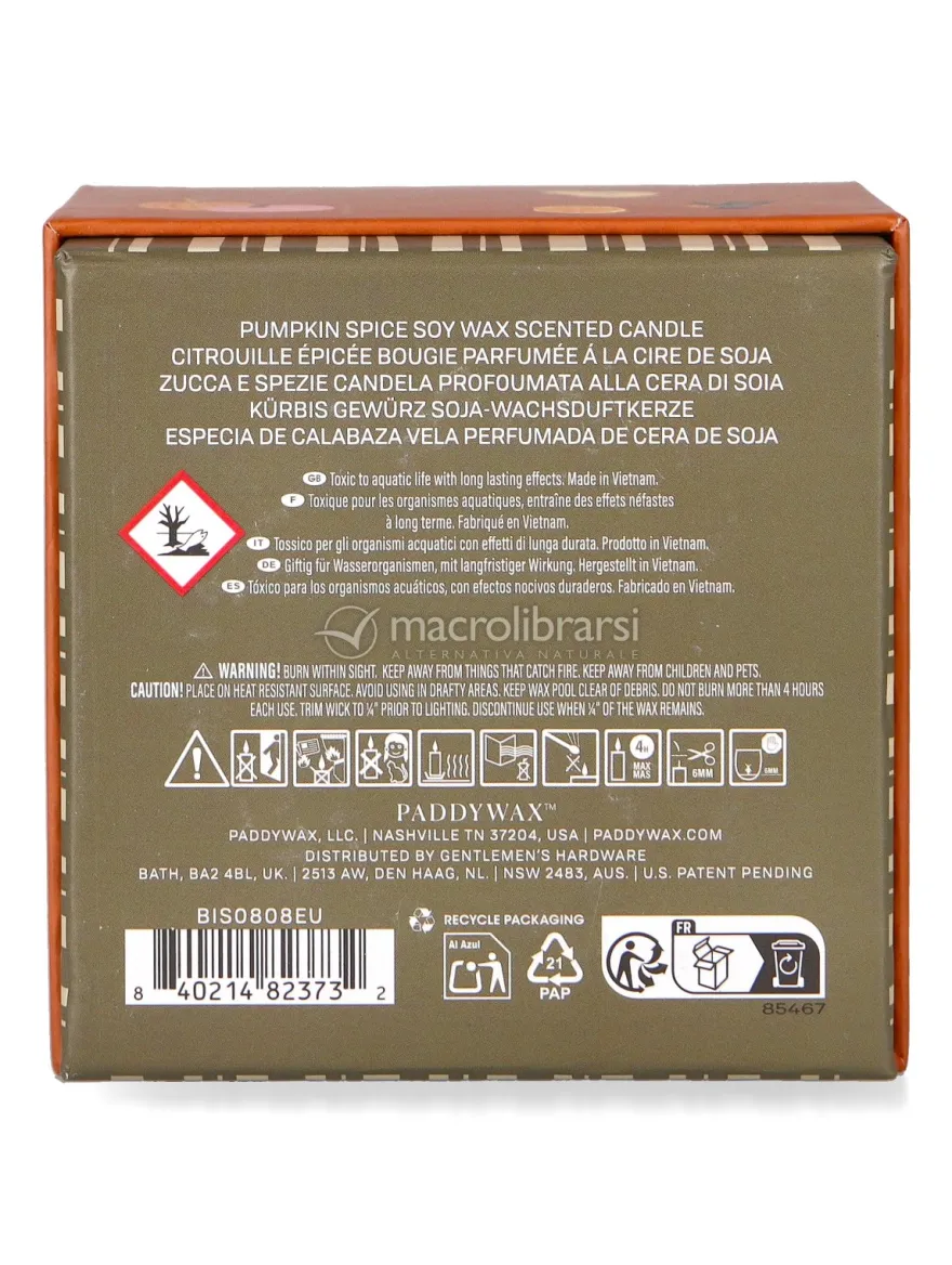 Candela in Ceramica "Bistro" Pumpkin Spice