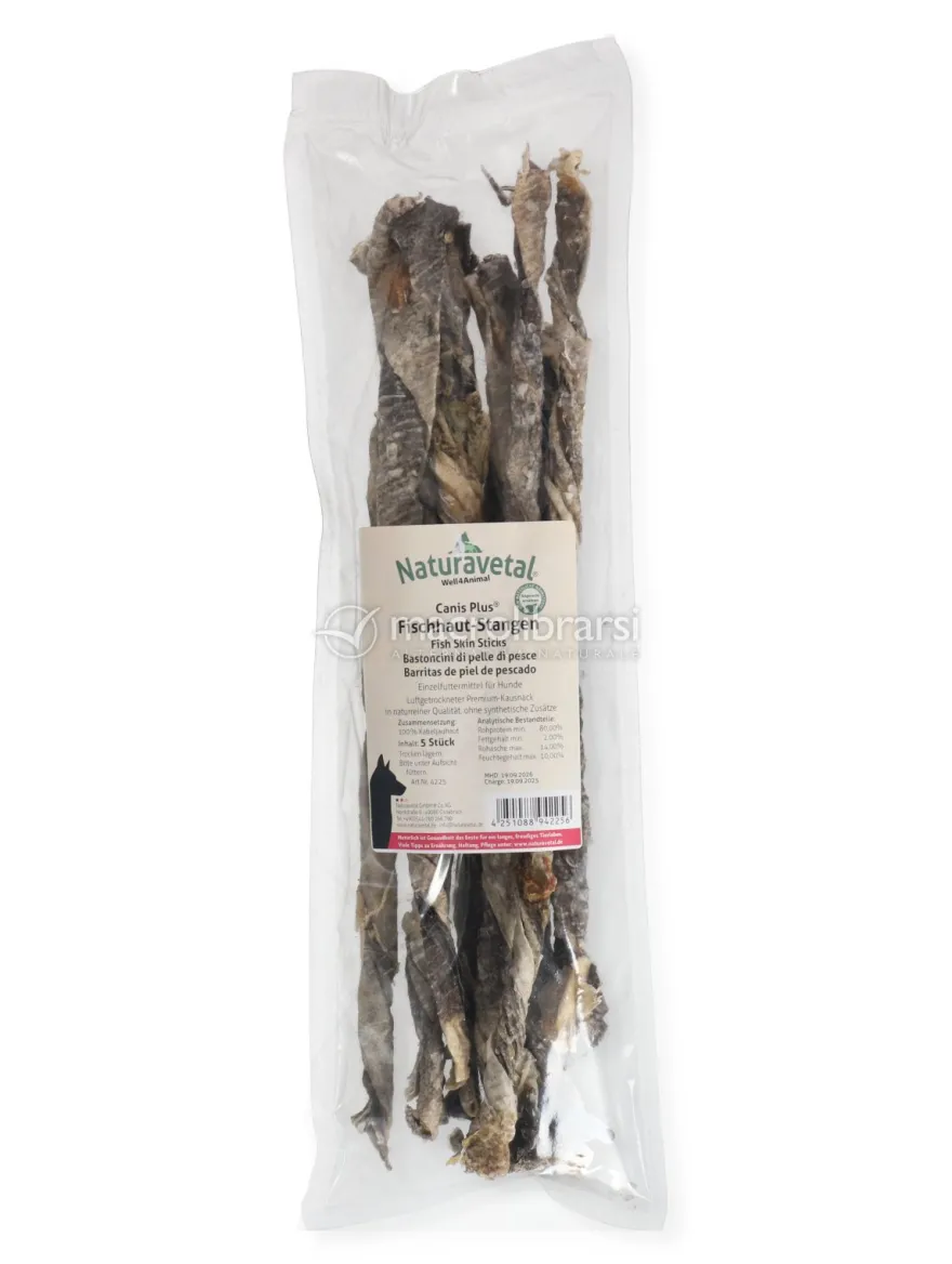Canis Plus® Bastoncini di Pelle di Merluzzo