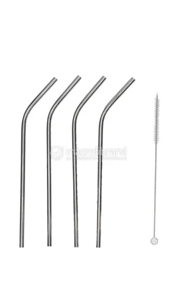 Cannucce in Acciaio Inossidabile con Curva - Set da 4