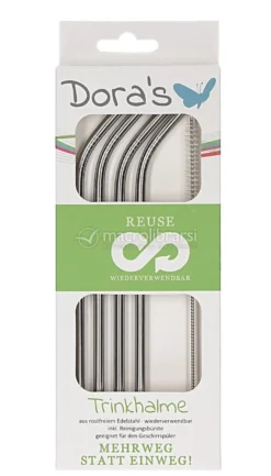 Cannucce in Acciaio Inossidabile con Curva - Set da 4