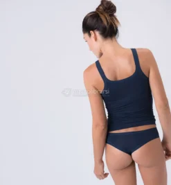 Canottiera Donna in Fibra di Faggio - Blu - Taglia S-M