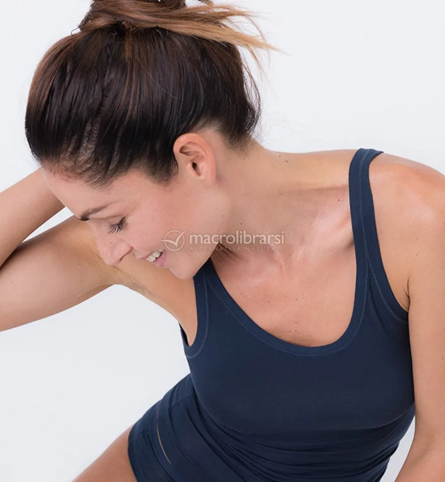 Canottiera Donna in Fibra di Faggio - Blu - Taglia S-M