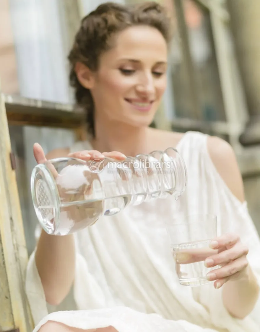 Caraffa Cadus con Fiore della Vita Bianco - 1 litro