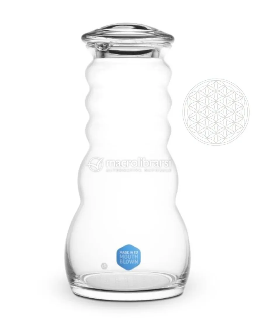 Caraffa Cadus con Fiore della Vita Bianco - 1 litro