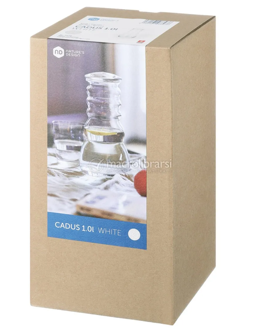 Caraffa Cadus con Fiore della Vita Bianco - 1 litro