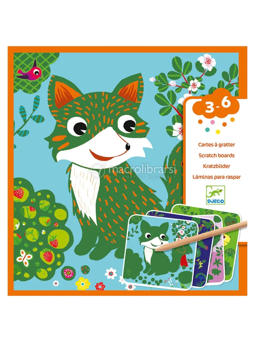 Carte da Grattare Primi Passi Set Creativo - Animaletti del Bosco