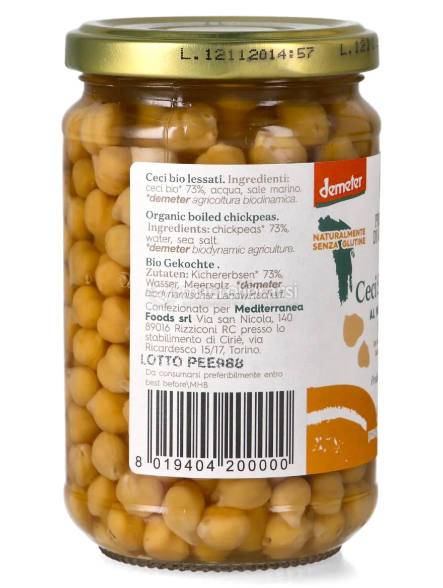 Ceci Lessati al Naturale Bio - Principe di Gerace®