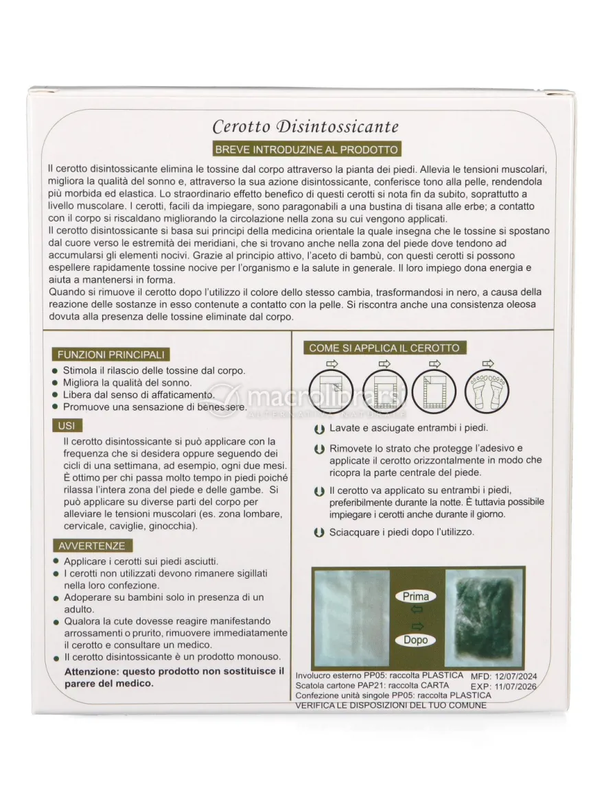 Cerotto Disintossicante per i Piedi