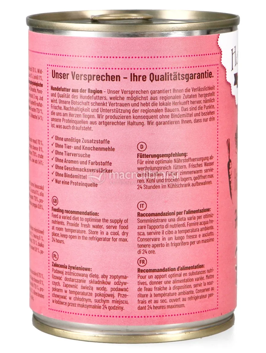 Cervo con Riso Selvatico per Cani Adulti - 400g