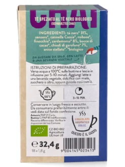 Chai al Tè Nero con Chiodi di Garofano e Cardamomo Bio